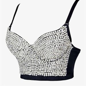 Women’s Rhinestone Bustier Top